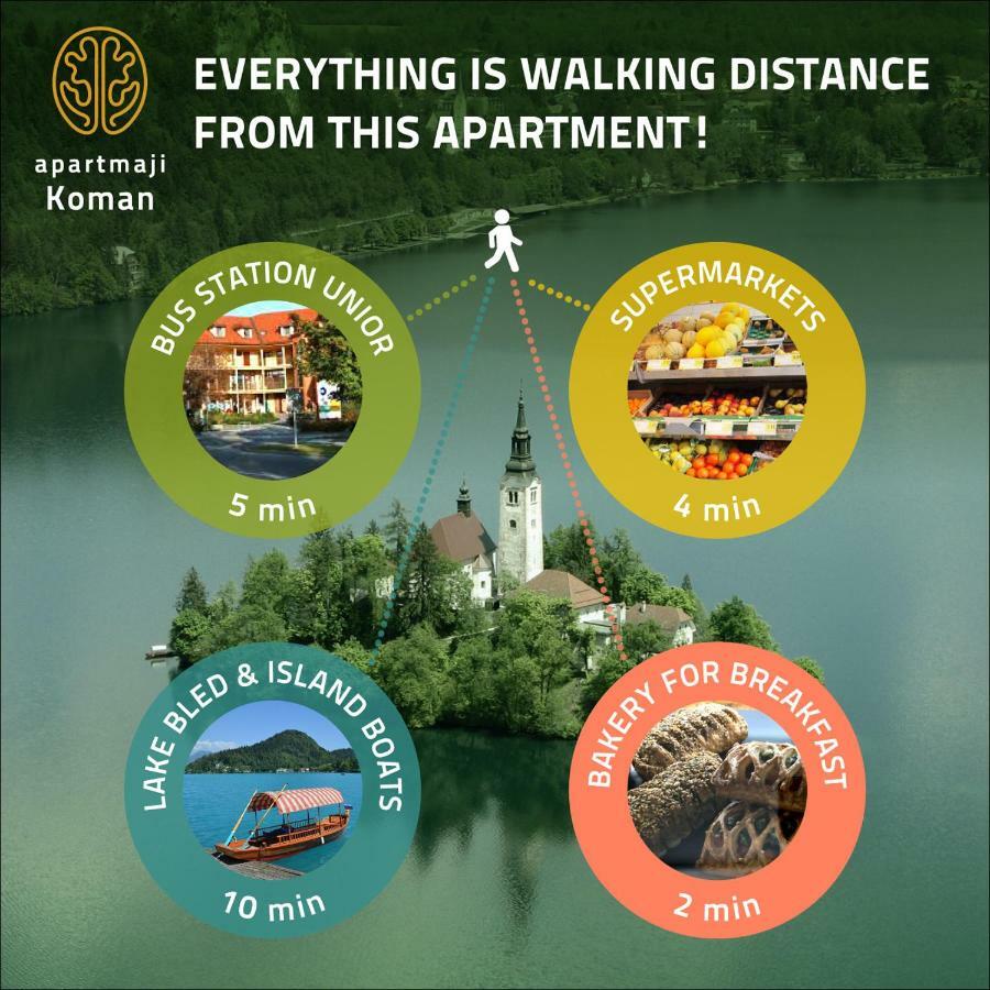 Apartmaji Koman Блед Екстериор снимка